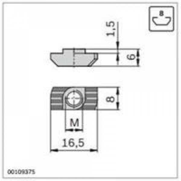 Bosch Rexroth 8981016123, T-Nut, 8mm T-Slot, 10 -32 UNF Thread 8981016123 Rexroth