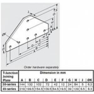 Bosch Rexroth 8981019450, Stiffening Plate T-Jnctn Plt 45 S 8981019450 Rexroth