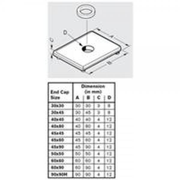 Bosch Rexroth 3842523442, End Cap 45X45 D12,5 D18 Black 3842523442 Rexroth